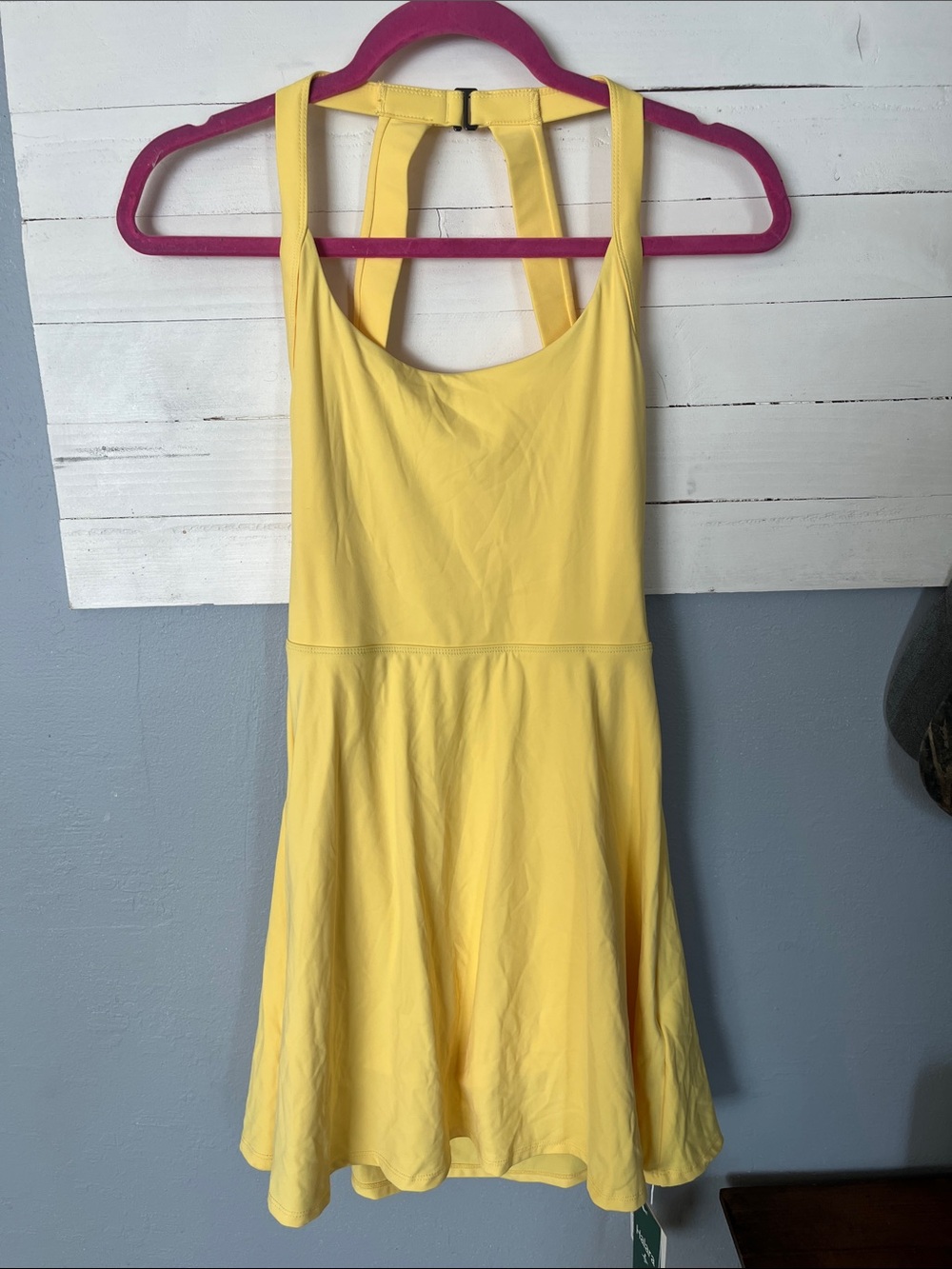HALARA Bright Yellow tennis Dress with Racerback